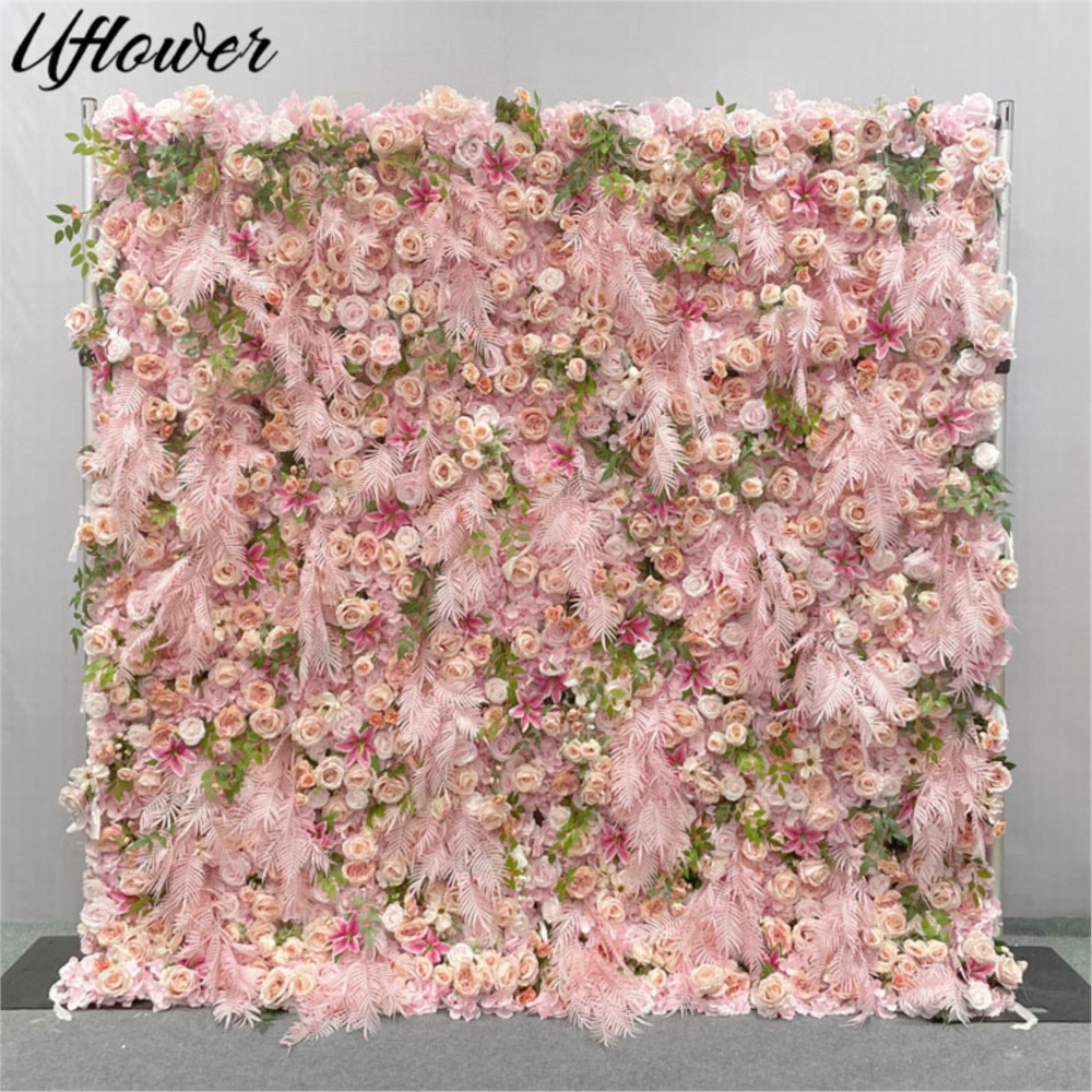 Uflower 5D Pink Rose Cloth Flo - đánh giá và giá Flower Wall Panel