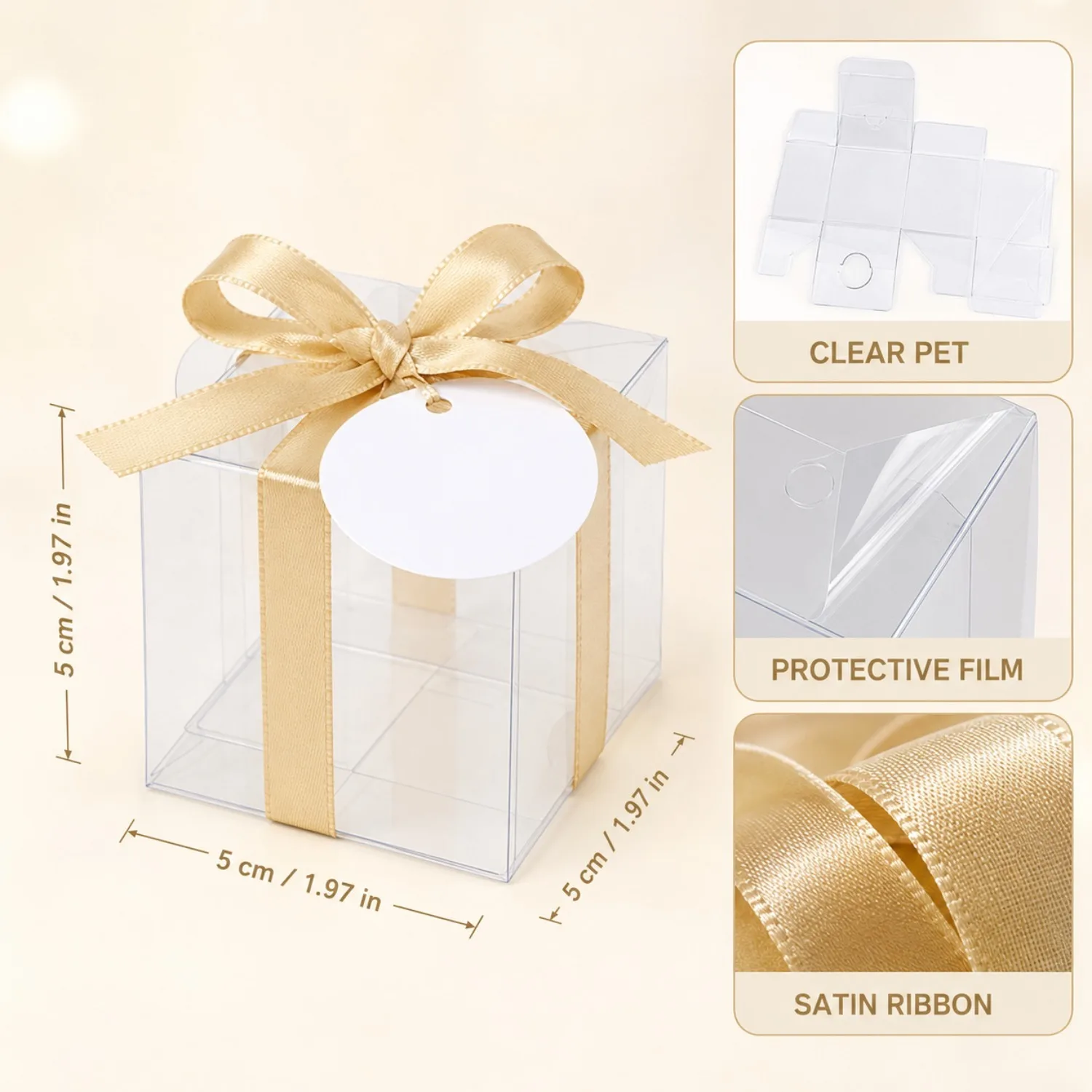 20/50 Transparent Gift Boxes W - đánh giá và giá Event Party Box